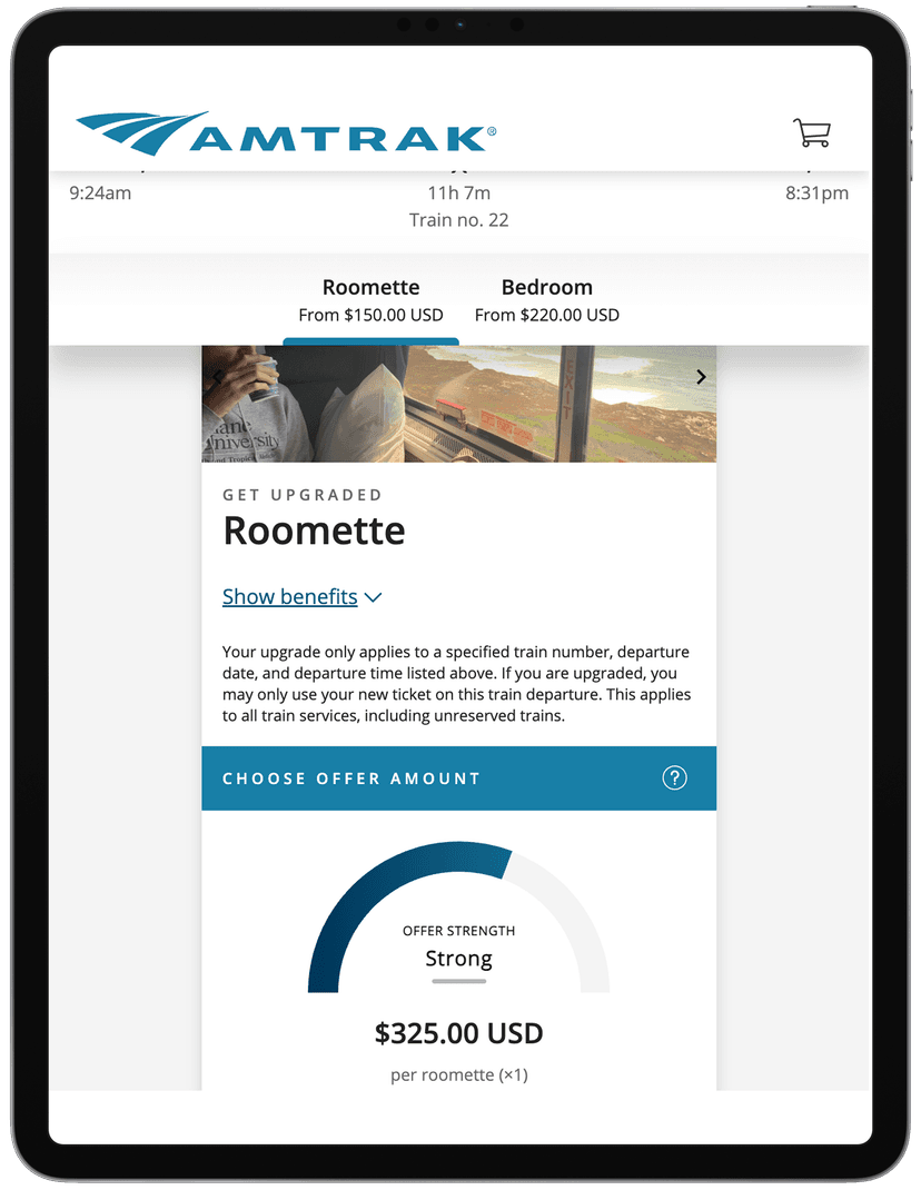 hospitality premium upgrade example